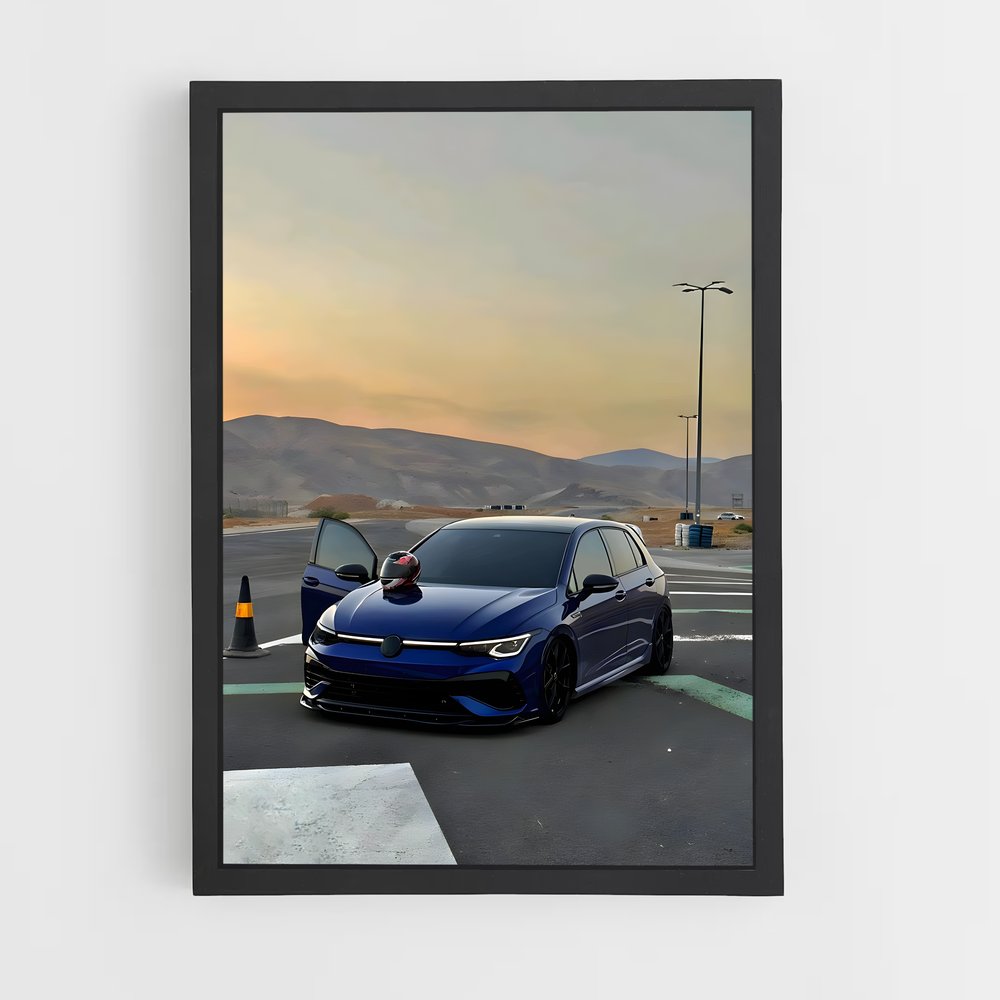 Poster Élégant Golf R MK – affiche Volkswagen (vue 2)